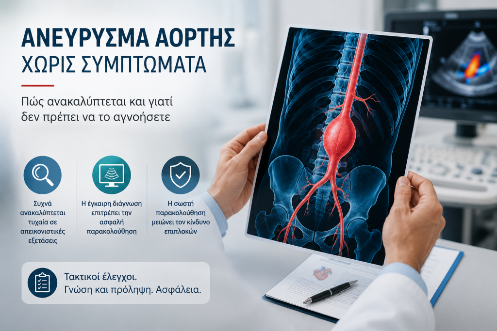 Ανεύρυσμα αορτής χωρίς συμπτώματα: Πώς ανακαλύπτεται και γιατί δεν πρέπει να το αγνοήσετε